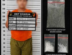 Seorang Pria Bawa Narkoba Jenis Sabu Dari Desa Lama, Ke Simpang Tuntungan, Diamankan Polsek Pancur Batu